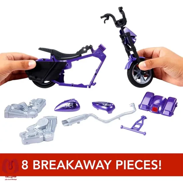 اکشن فیگور اندرتیکن با موتور Undertaker with Slamcycle کالکشن کشتی کج برند متل آمریکا