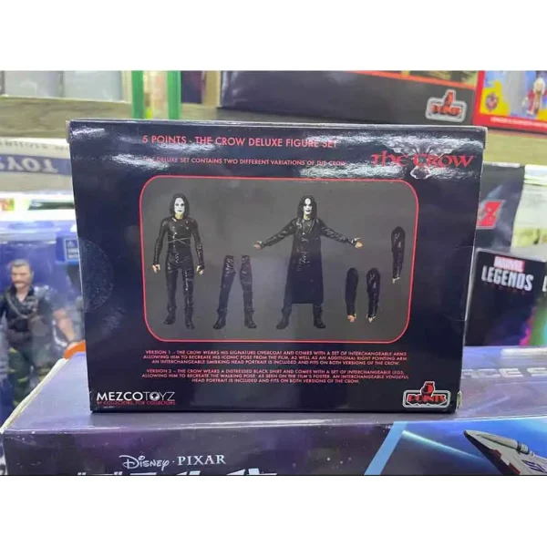 اکشن فیگور کلاغ از فیلم The Crow سری 5 Points Deluxe Figure برند مزکو اورجینال مجموعه 2 عددی