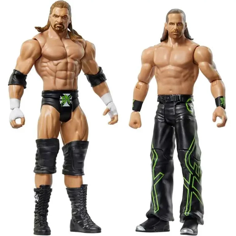 اکشن فیگور کشتی کج ترپل اچ و مایکل شاون هیکنباتم Triple H & Shawn Michaels برند متل اورجینال