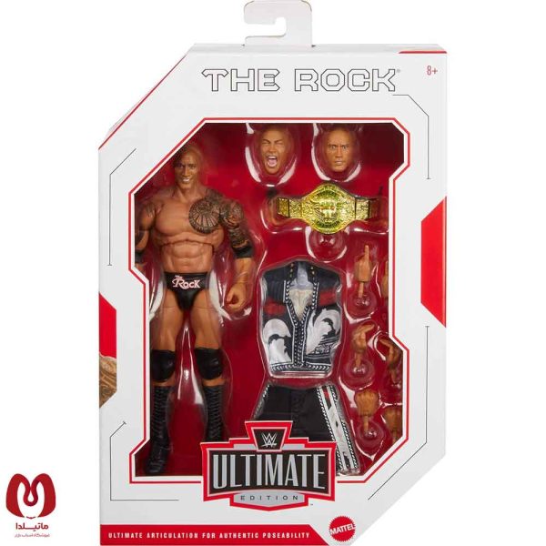 اکشن فیگور راک از کشتی کج Ultimates The Rock برند متل