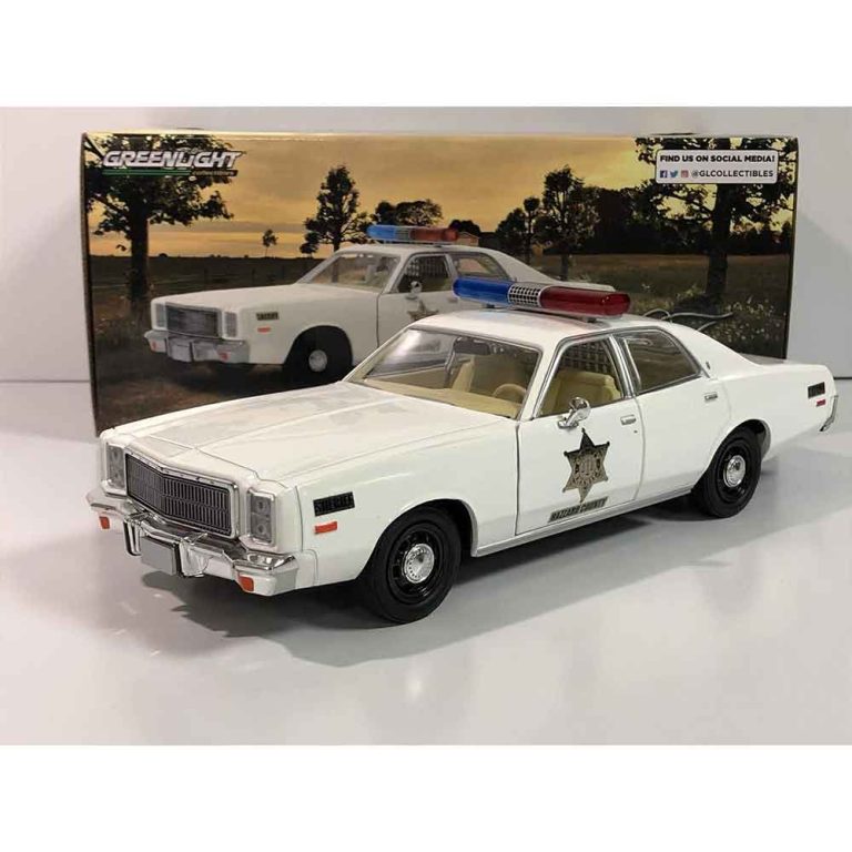 ماکت ماشین پلیس هالیوودی پلی موس PLYMOUTH FURY Police برند گرین لایت آمریکا مقیاس 1/24