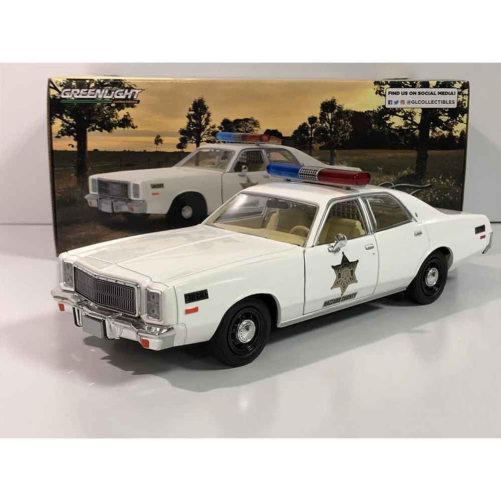 ماکت ماشین پلیس هالیوودی پلی موس PLYMOUTH FURY Police برند گرین لایت آمریکا مقیاس 1/24