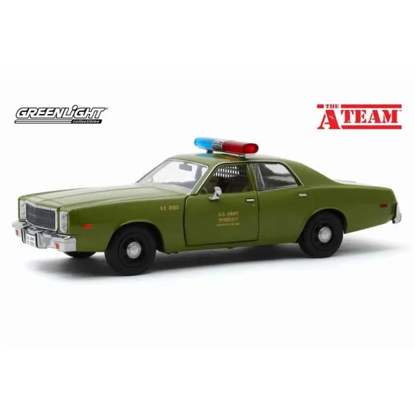 ماکت فلزی پلیسی کلاسیک طرح THE A-TEAM 1977 PLYMOUTH FURY برند گرین لایت مقیاس 1/24