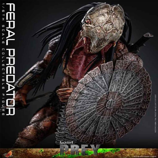 اکشن فیگور شاهکار از پردیتور فرال Prey (2022) – Feral Predatror برند هات تویز 1/6