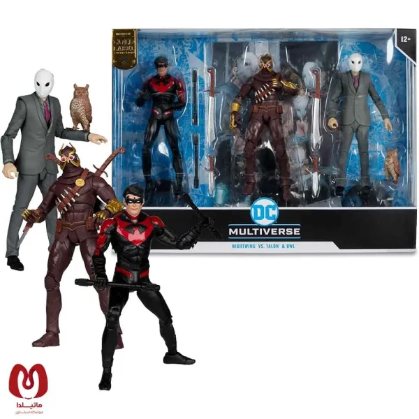 اکشن فیگور بتمن نایت وینگ Batman: Court of Owls | Talon & Nightwing & Owl برند مکفارلین