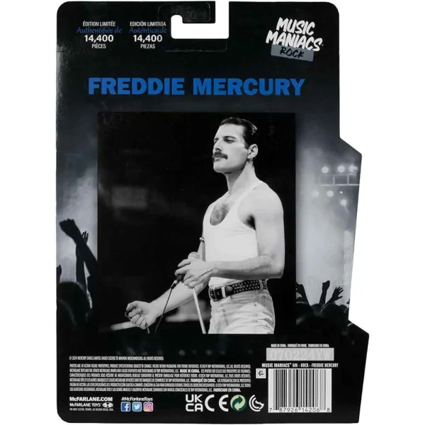 اکشن فیگور فردی مرکوری Maniacs Rock Freddie Mercury ارتفاع 17 سانت برند مکفارلین