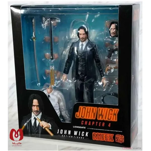 اکشن فیگور جان ویک John Wick قسمت چهارم برند mafex اورجینال
