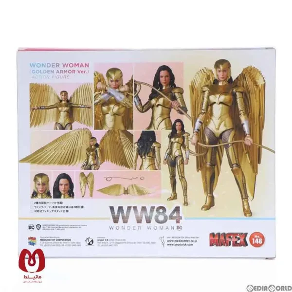 اکشن فیگور نایاب واندروومن Wonder Woman (Golden Armor Version) برند mafex اورجینال