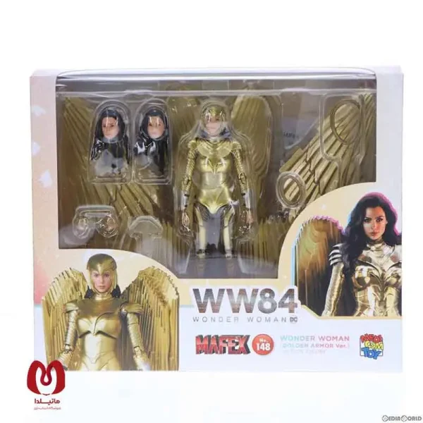 اکشن فیگور نایاب واندروومن Wonder Woman (Golden Armor Version) برند mafex اورجینال