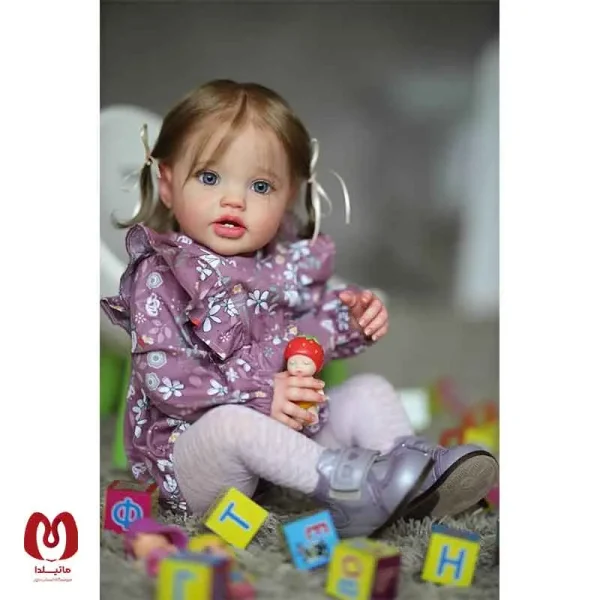 عروسک نوزادی واقعی Anano ، شبیه نوزاد دختر برند Reborn Baby ارتفاع 60 جنس سلیکونی و نرم