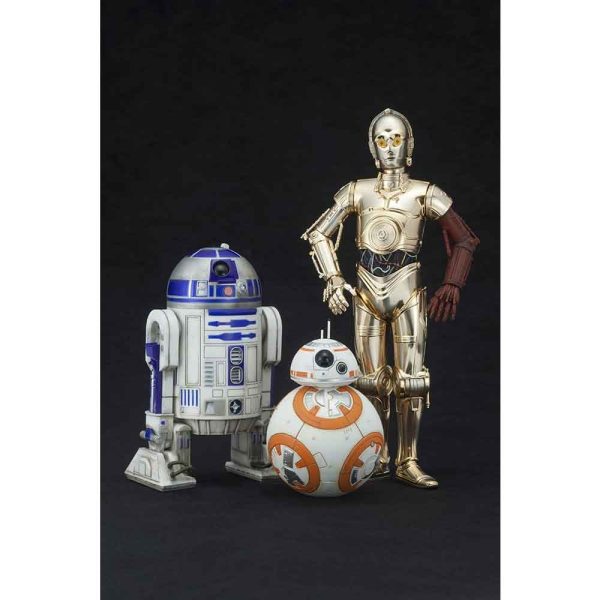 فیگور شاهکار استاروارز آر دو دی دو بی بی 8 R2-D2 and C-3PO with BB-8 برند اورجینال Kotobukiya