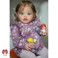 عروسک نوزادی واقعی Anano ، شبیه نوزاد دختر برند Reborn Baby ارتفاع 60 جنس سلیکونی و نرم