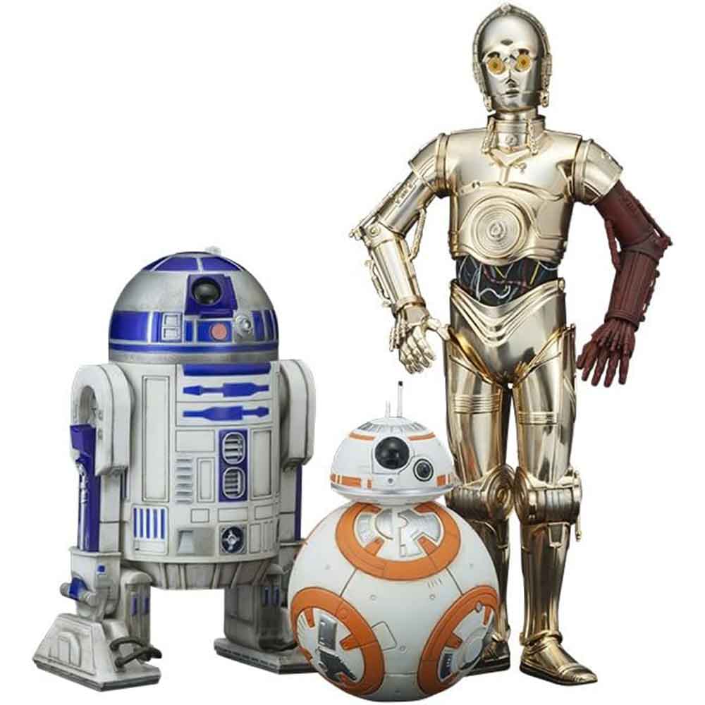 فیگور شاهکار استاروارز آر دو دی دو بی بی 8 R2-D2 and C-3PO with BB-8 برند اورجینال Kotobukiya