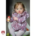 عروسک نوزادی واقعی Anano ، شبیه نوزاد دختر برند Reborn Baby ارتفاع 60 جنس سلیکونی و نرم