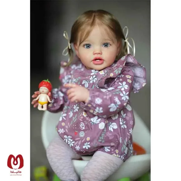 عروسک نوزادی واقعی Anano ، شبیه نوزاد دختر برند Reborn Baby ارتفاع 60 جنس سلیکونی و نرم