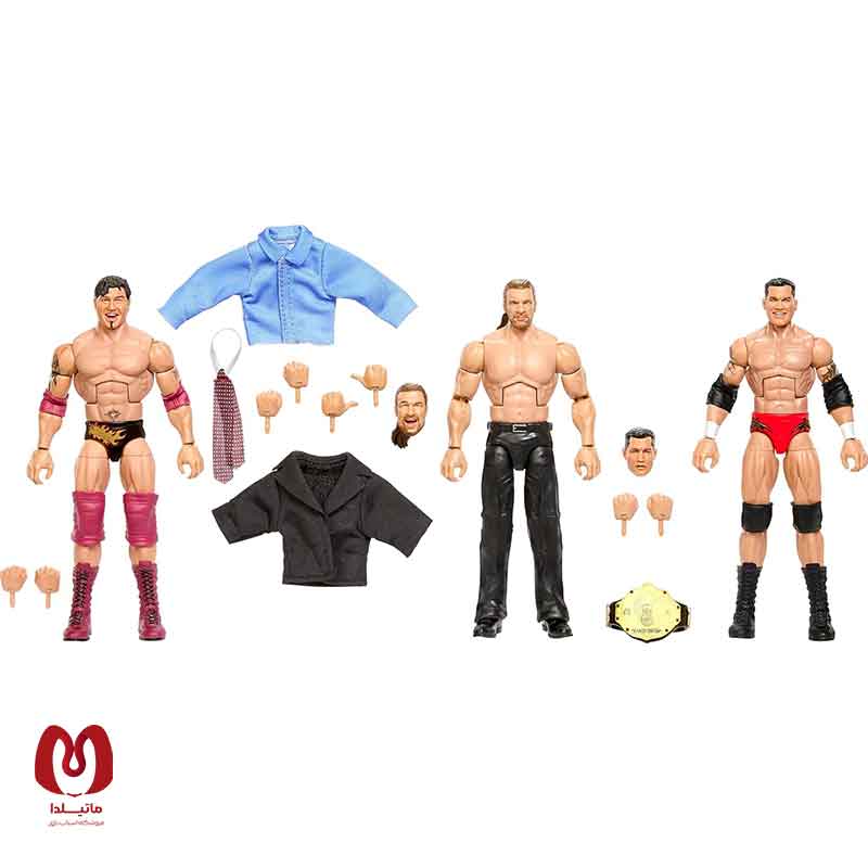 اکشن فیگور کشتی کج مجموعه 3 عددی رندی اورتون.تری پل اچ و باتیستا Triple H, Randy Orton & Batista برند متل