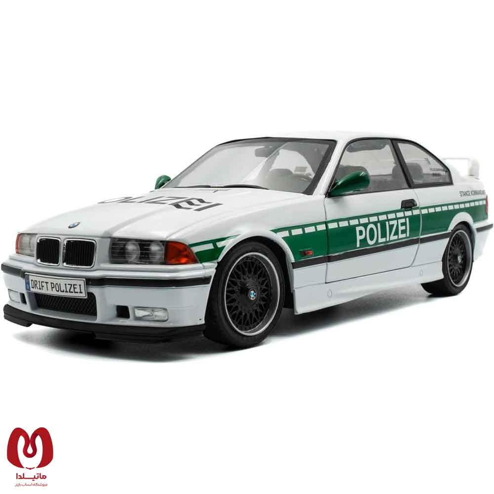 ماکت ماشین بی ام و bmw E36 طرح پلیس برند سولیدو مقیاس 1/18